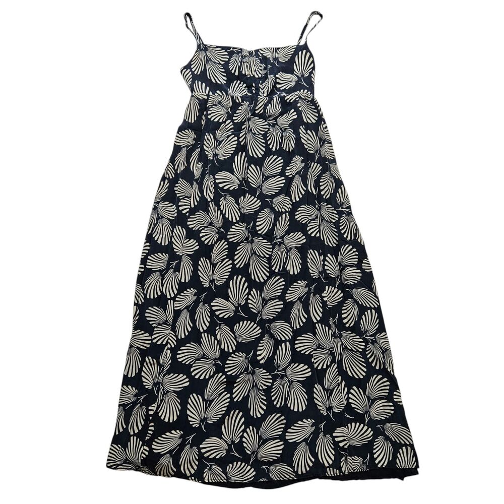 Ted Baker 100% Silk Dress Womens Size 2 Black Botanical Tropical Hawaiian Boho - Picture 11 of 14